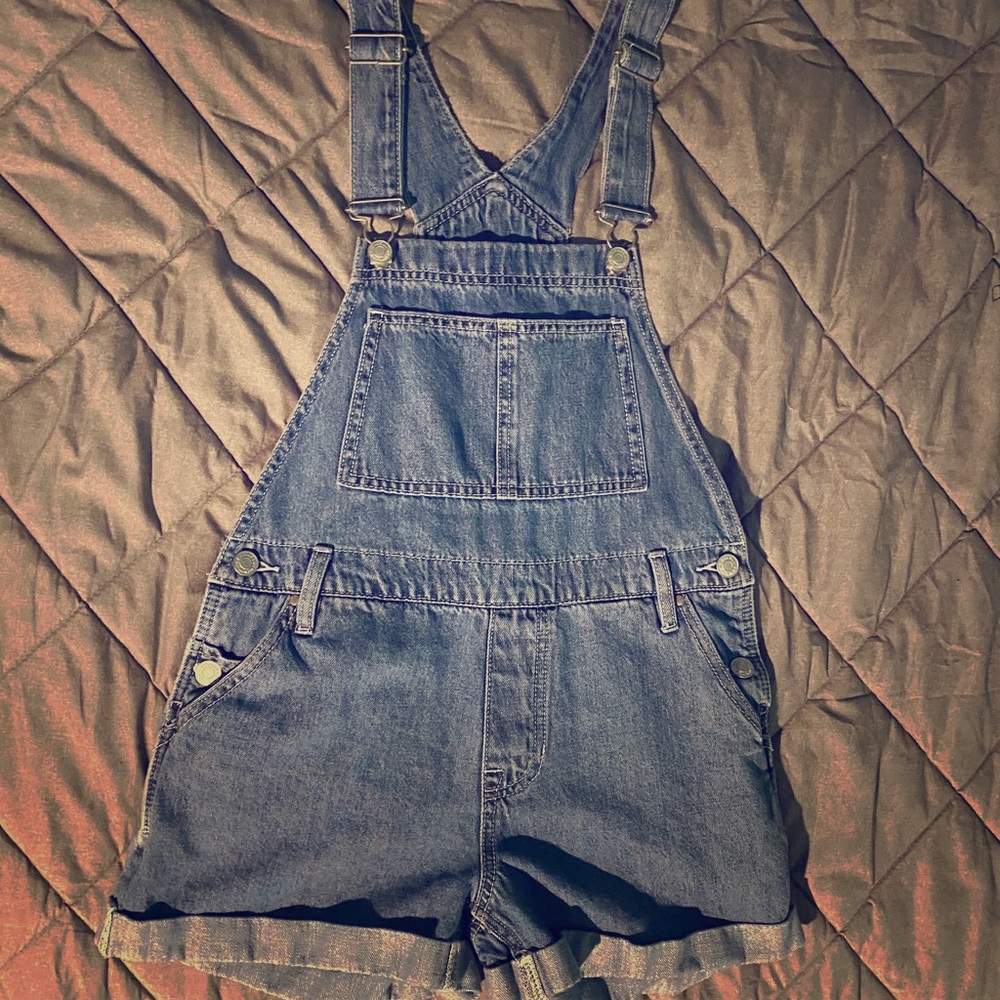 Jean short overalls